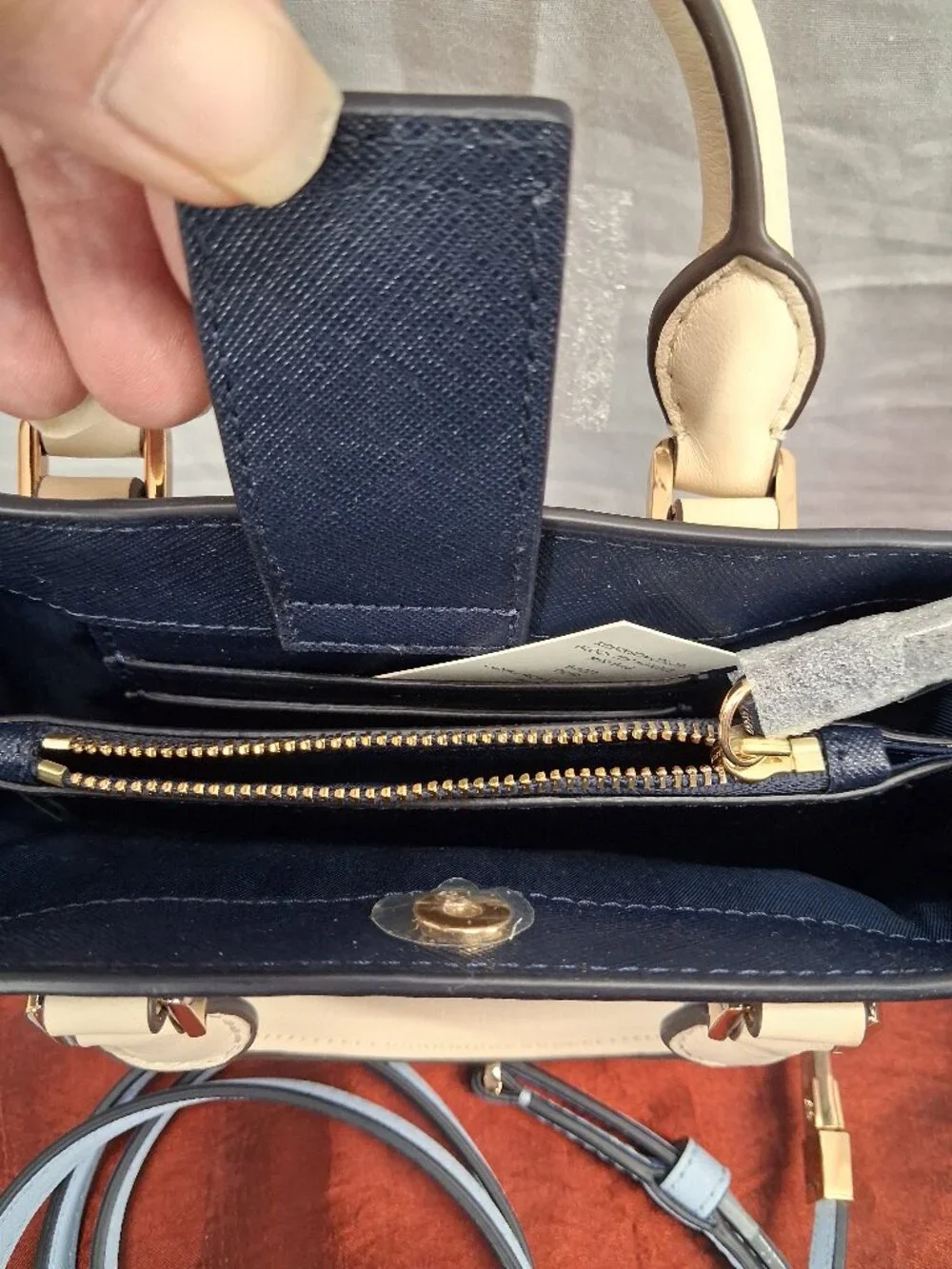 Tory Burch Robinson Color Block Top Handle Mini Bag